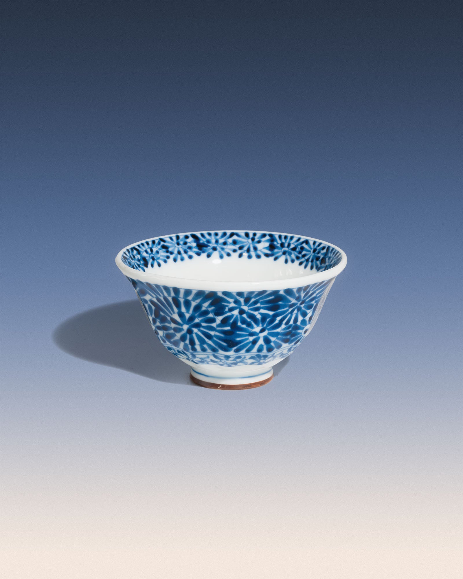 Japanese Ink Wash Style Porcelain Rice Bowl