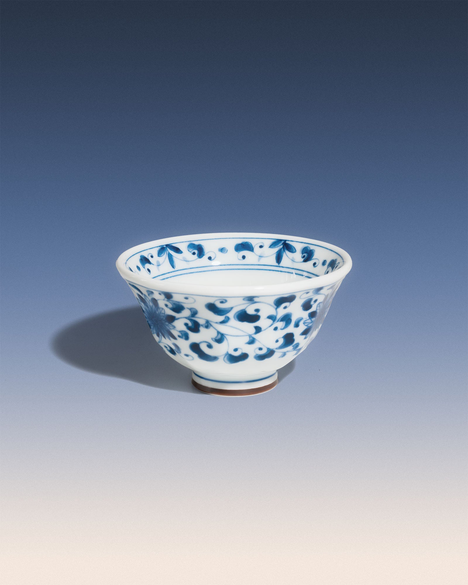 Japanese Ink Wash Style Porcelain Rice Bowl