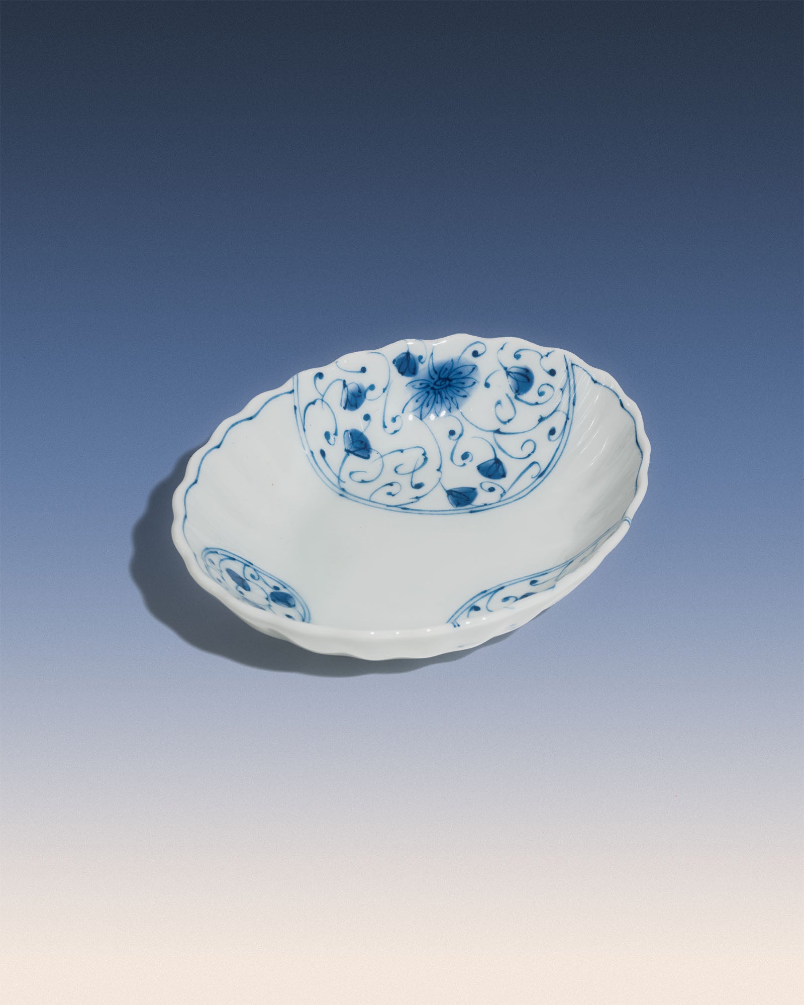 Japanese Ink Wash Style Oval Serving Plate