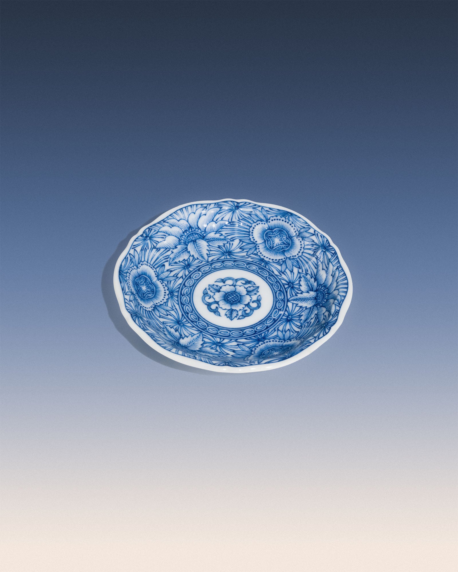 Japanese Blue and White Dessert Plate